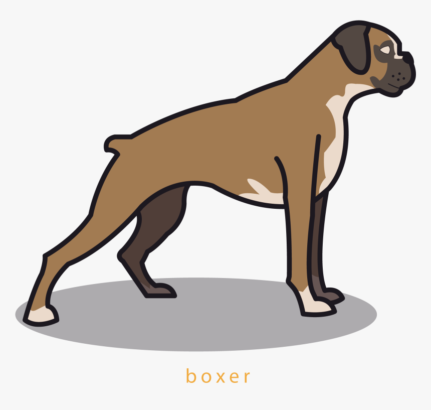 Transparent Boxer Dog Png - Perro Caricatura Png, Png Download