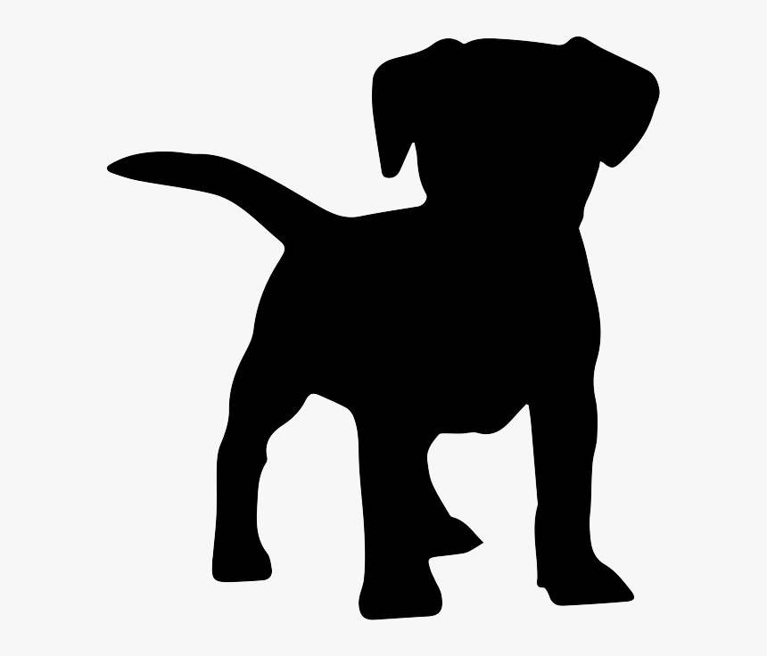 Puppy Pug Boxer Labrador Retriever Dobermann - Black Lab Puppy Silhouette, HD Png Download