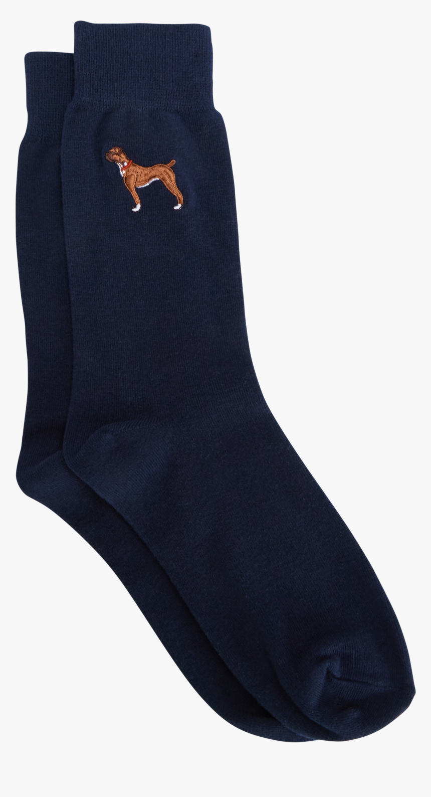 Navy Boxer Dog Sock - Sock, HD Png Download