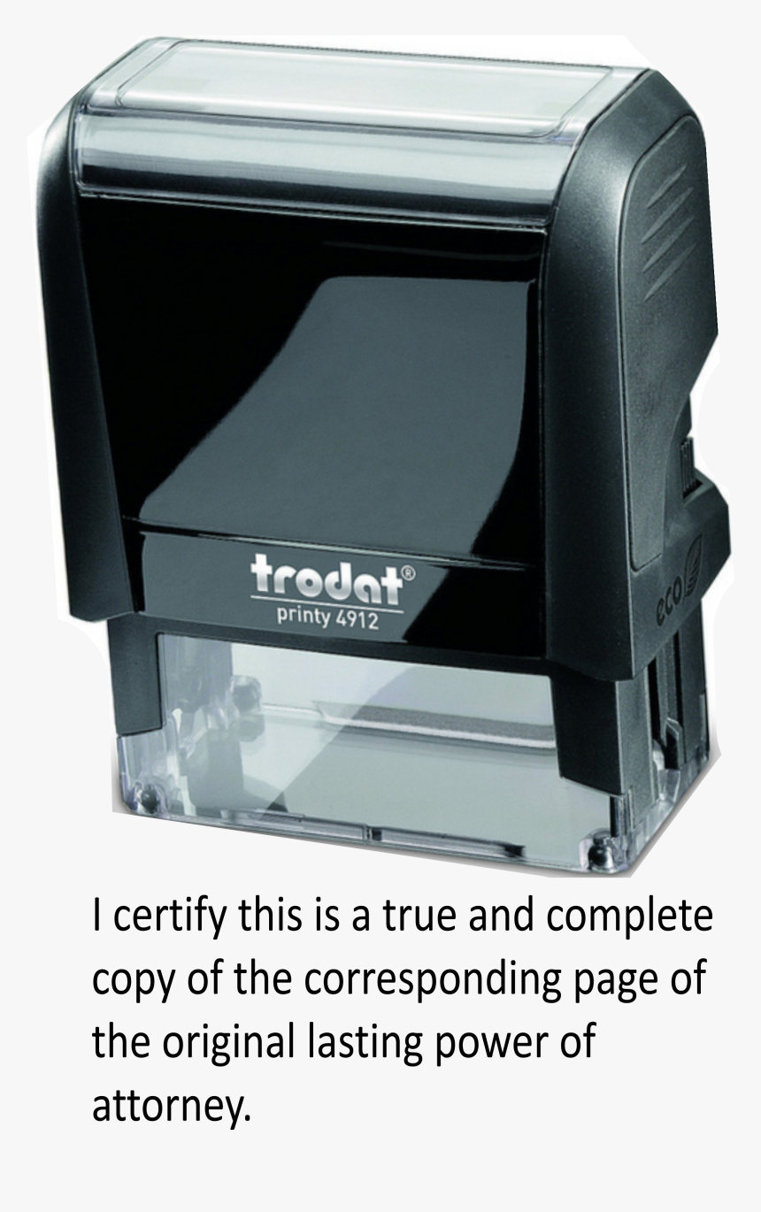 The Original Lasting Power Of Attorney Trodat - Identification Stamps, HD Png Download
