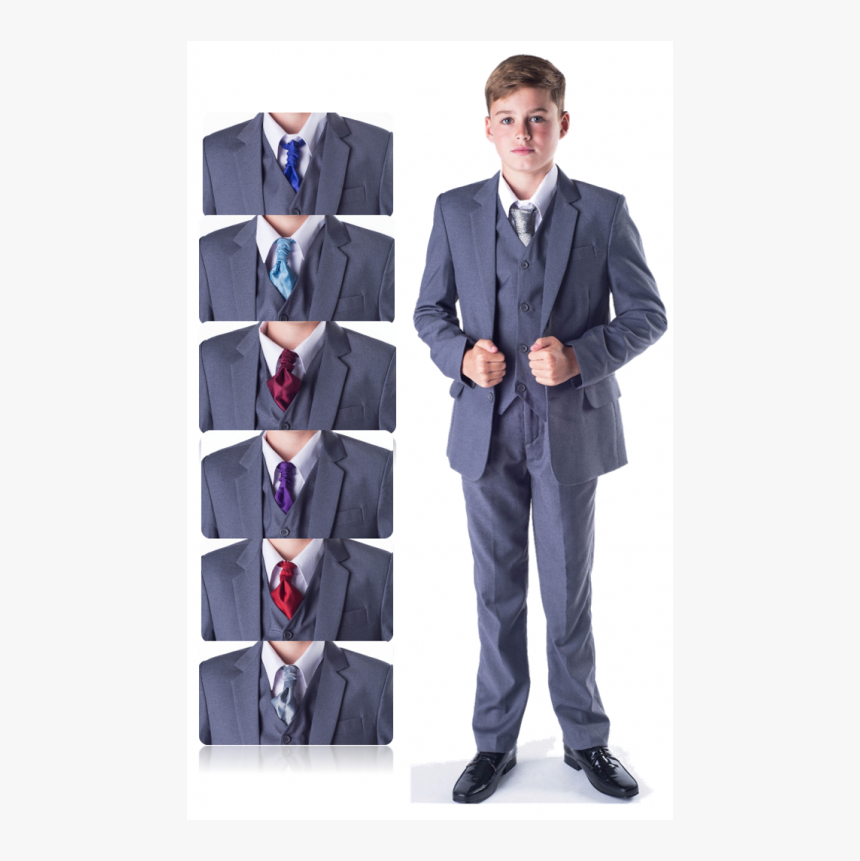 Clip Art Kid In Suit - Color Of Shirt For Grey Suit, HD Png Download