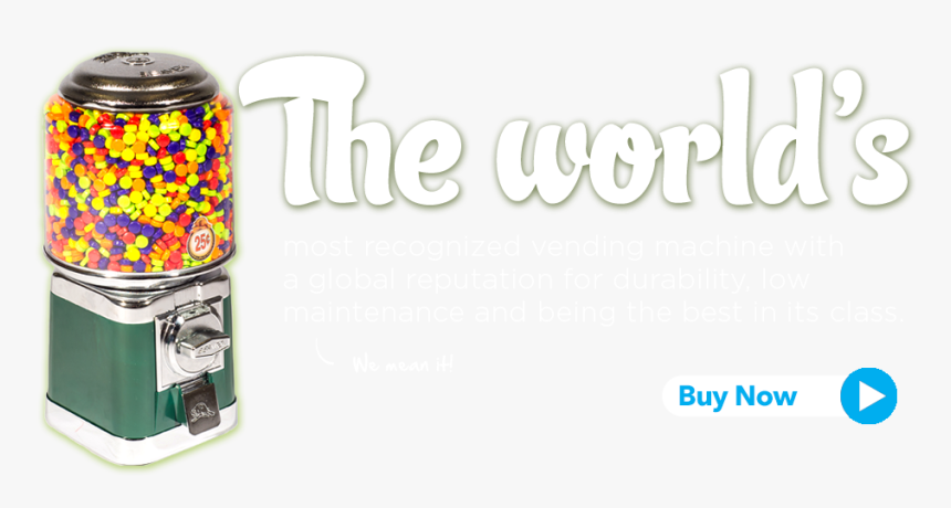 The Worlds Most Recognizable Vending Machine With A - 20 Different Types Of Gumball Machines, HD Png Download
