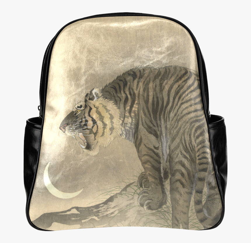 Roaring Tiger, Japanese Woodcut By Ohara Koson Multi-pockets - Roaring Tiger, HD Png Download