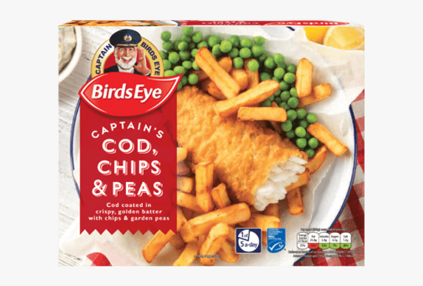Birds Eye Traditional Fish And Chips - Birds Eye Battered Cod Chips And Peas, HD Png Download