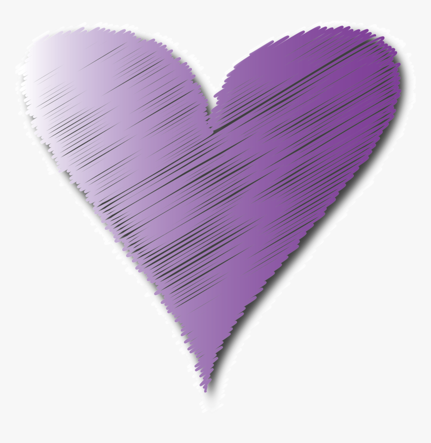 Transparent Scribble Clipart - Purple Scribble Heart, HD Png Download
