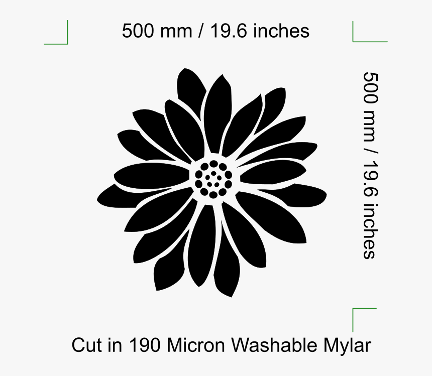 Flower Stencil - Clip Art, HD Png Download