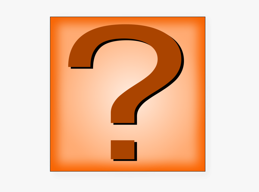 Question Mark Orange Button - Question Mark Box Clipart, HD Png Download