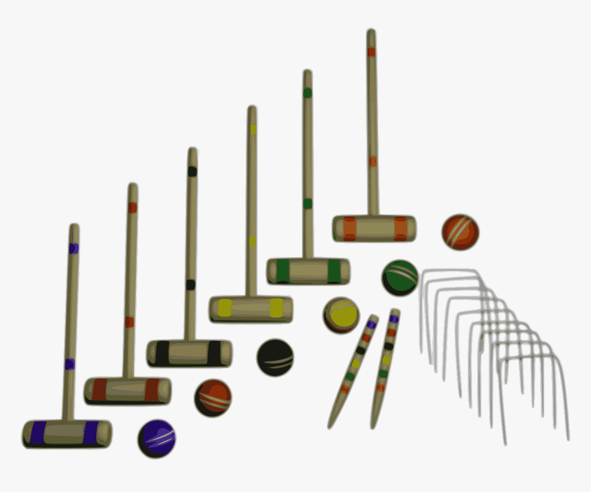 Croquet, Equipment, Hammer, Mallet, Hoops, Wickets - Croquet Clip Art, HD Png Download