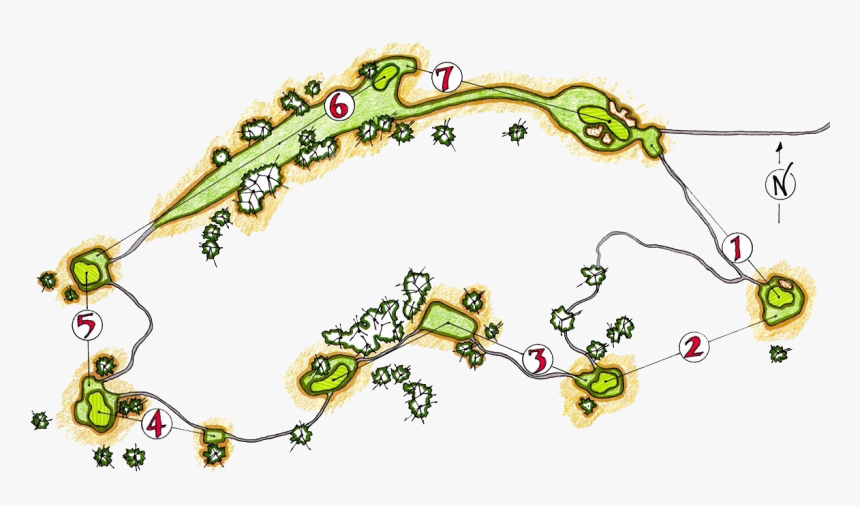 Mcveighs 7-hole Course At The Retreat And Links At - Motif, HD Png Download