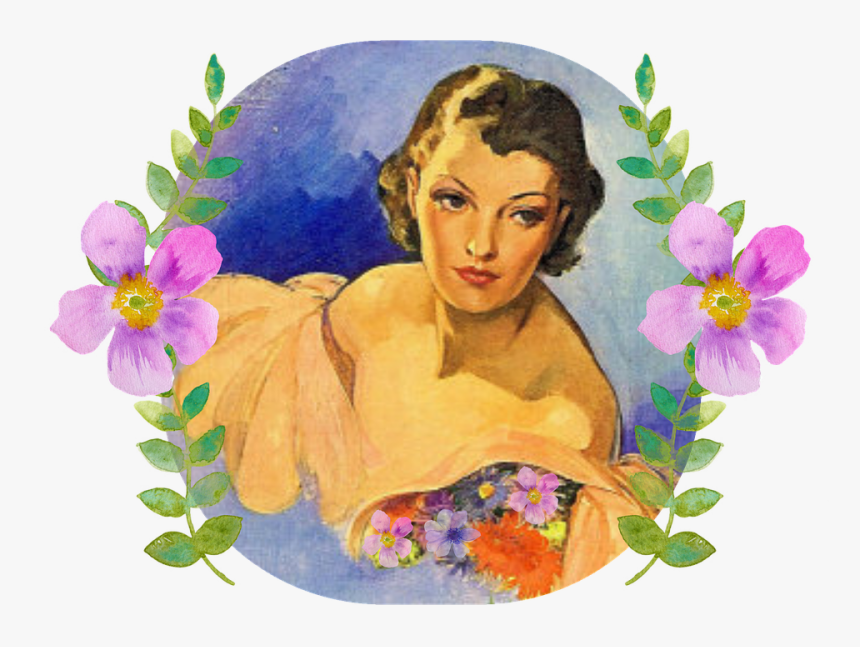 Vintage, Woman, Retro, Label, Scrapbook, Element - Mujer Vintage Png, Transparent Png