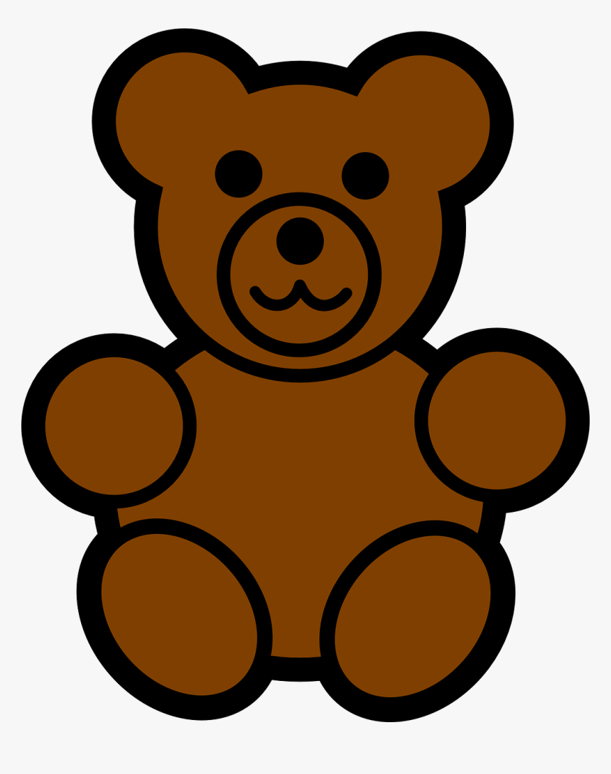 Teddy Bear, Toy, Brown, Cute, Fluffy - Small Teddy Bear Cartoon, HD Png Download