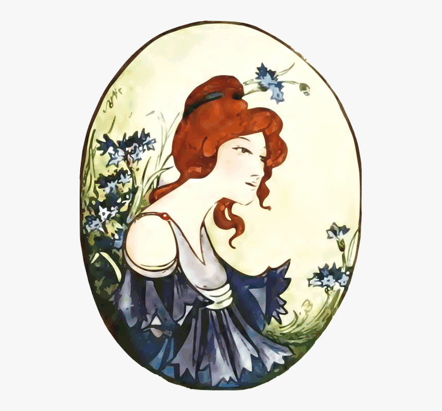 Vintage Girl Lady - Porcelain, HD Png Download