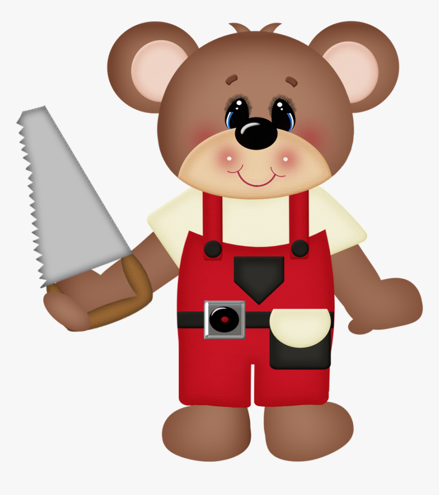 Transparent Teddy Bear Vector Png - Construction Bears Clip Art, Png
