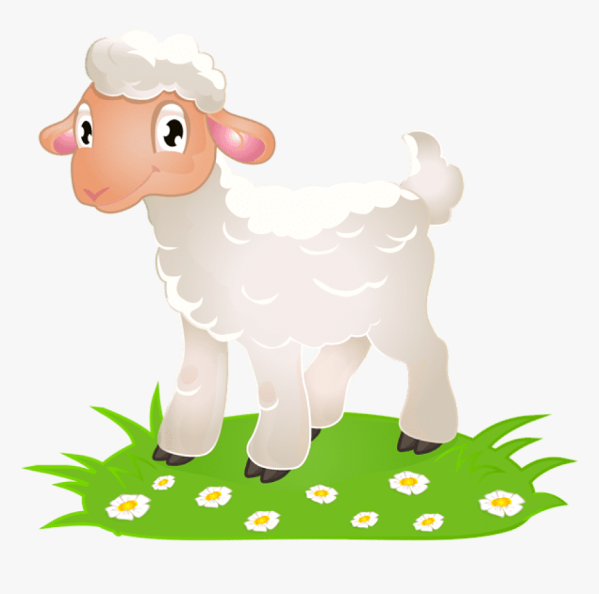 Free Png Download Easter Lamb With Grass Png Images - Lamb Clipart Png, Transparent Png
