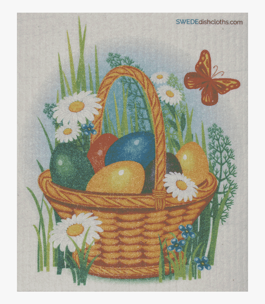 Easter Eggs Basket Vector, HD Png Download