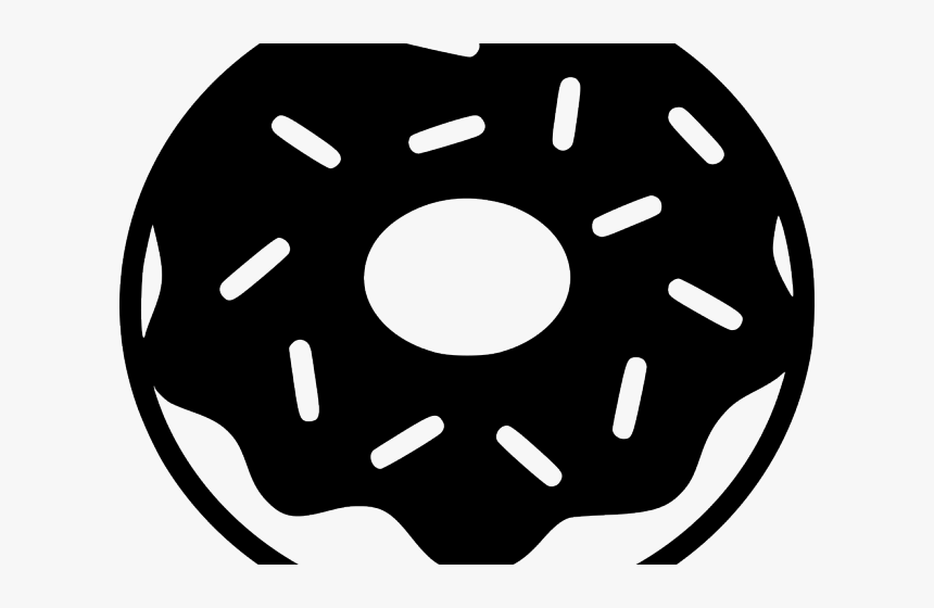 Transparent Doughnut Clipart - Donut Clipart Black And White, HD Png Download