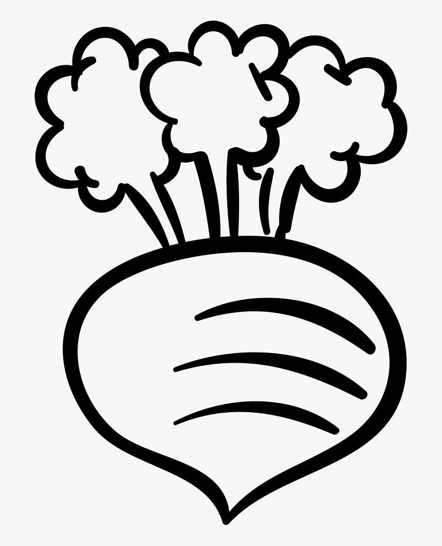 Gardening Radish - Radish Black And White, HD Png Download