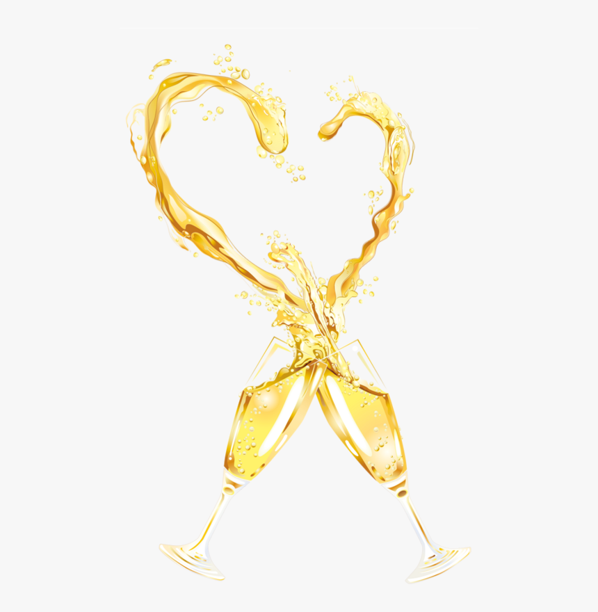 Flûtes De Champagne - Coupes De Champagnes Tchin Tchin, HD Png Download