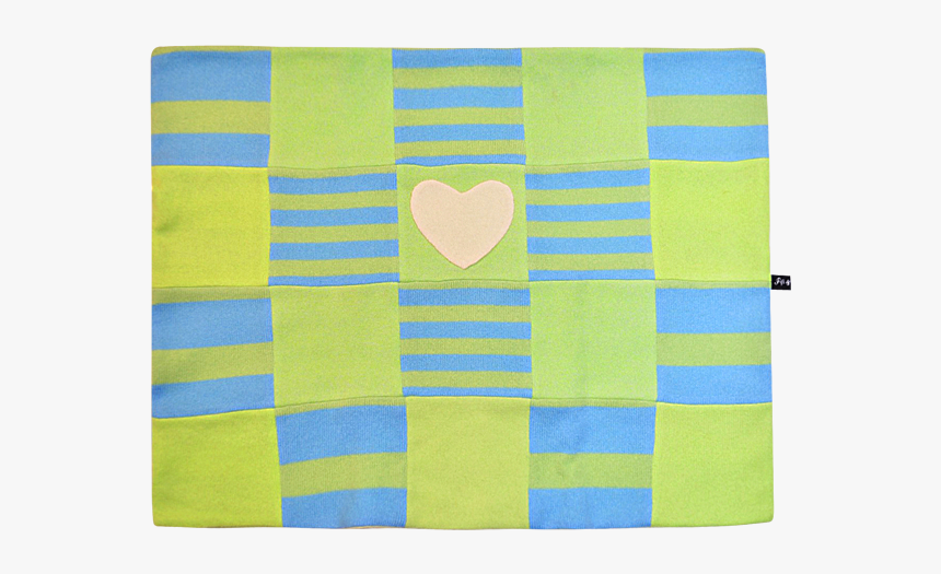 Blue & Green Heart Blanket - Heart, HD Png Download
