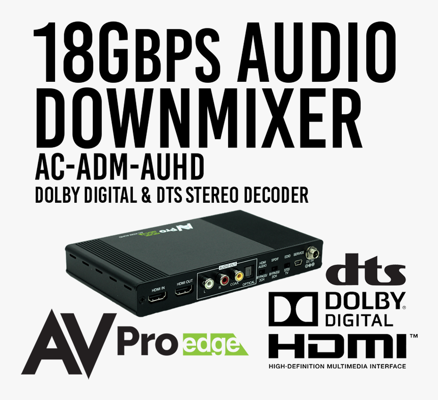 18gbps Audio Down Mixer - Hdmi, HD Png Download