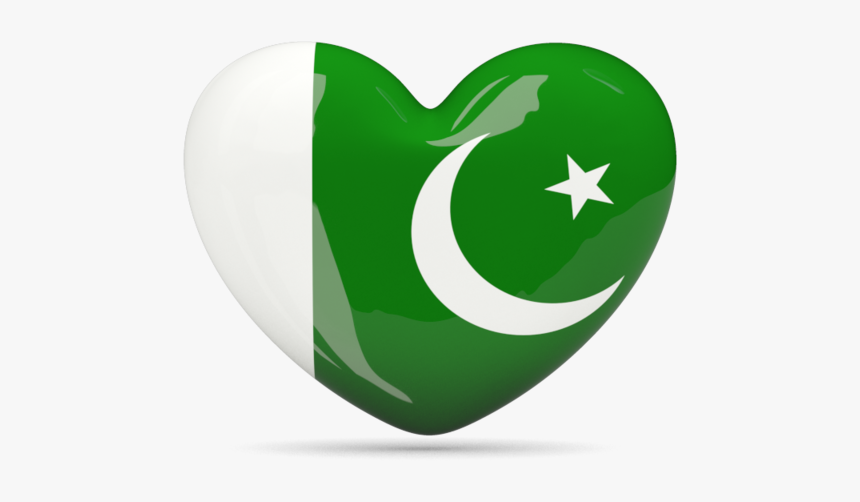 Pakistan Flag Heart Png, Transparent Png