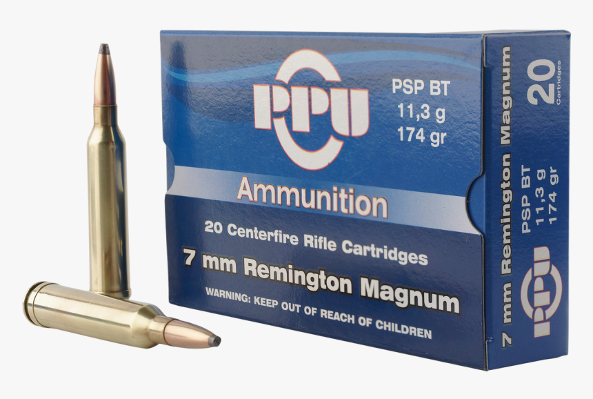 Ppu Prvi Partizan 7mm Remington Magnum - Bullet, HD Png Download