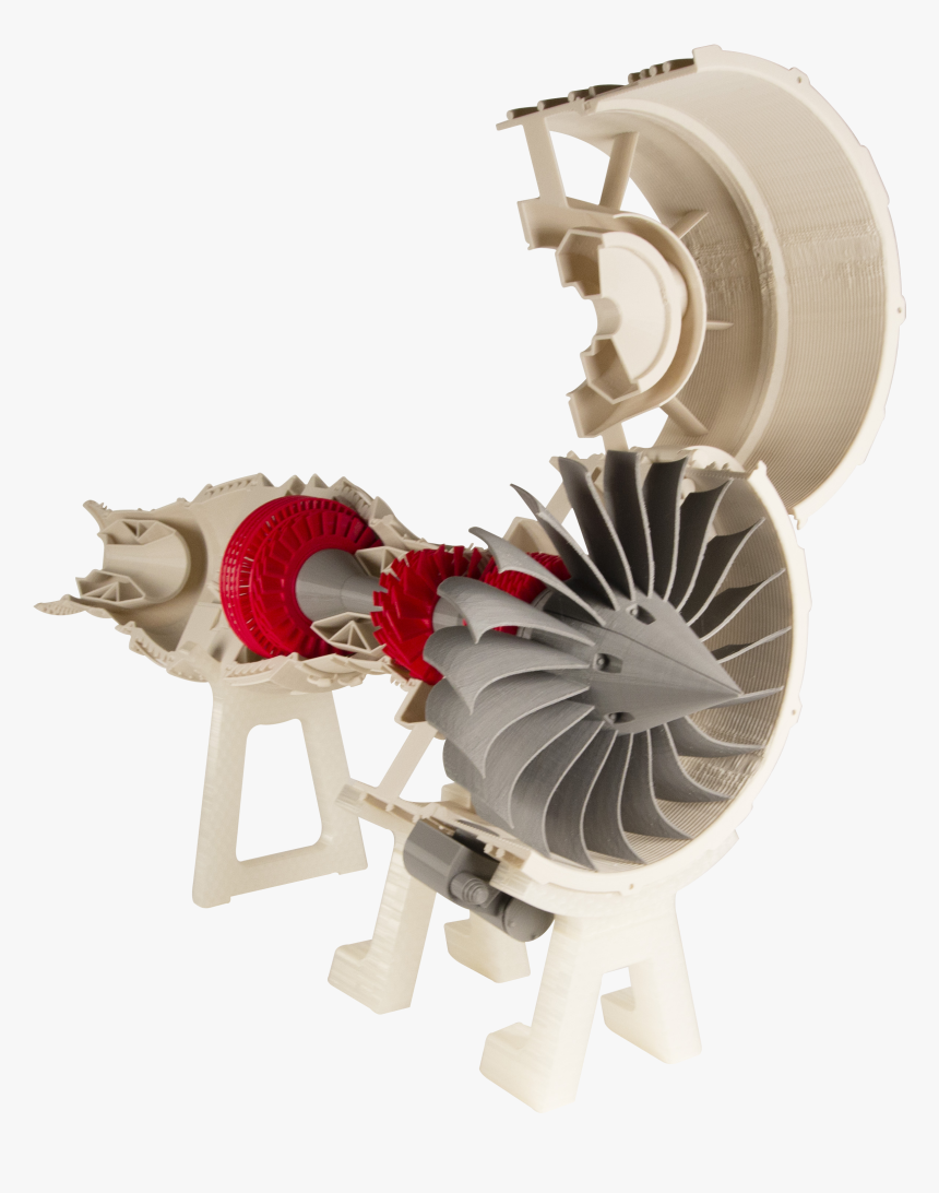 3d Printed Jet Engine Makerbot, HD Png Download