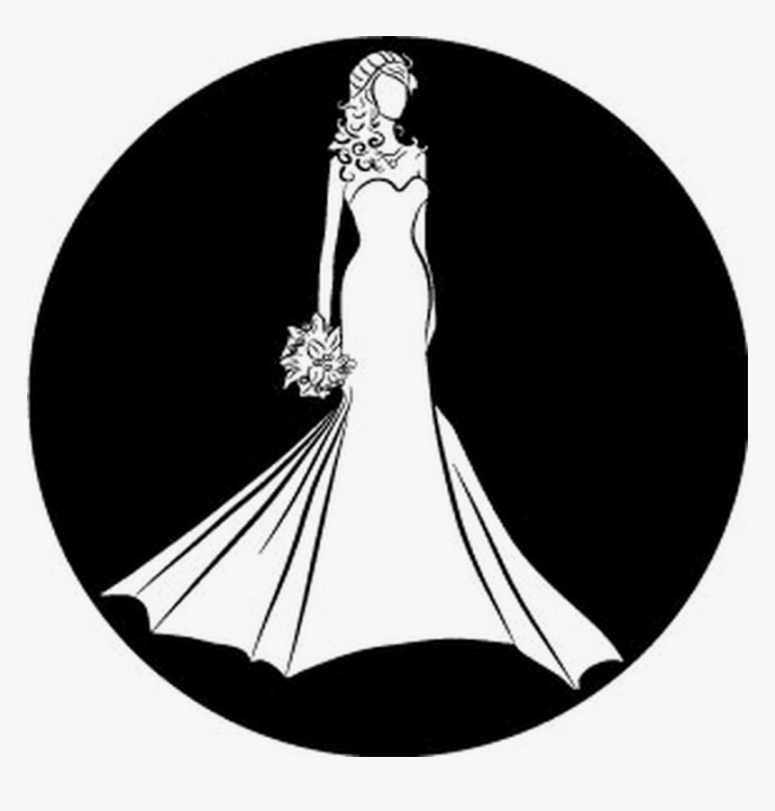 Rosco Bride Silhouette B&w Glass Gobo - Bride Silhouette, HD Png Download