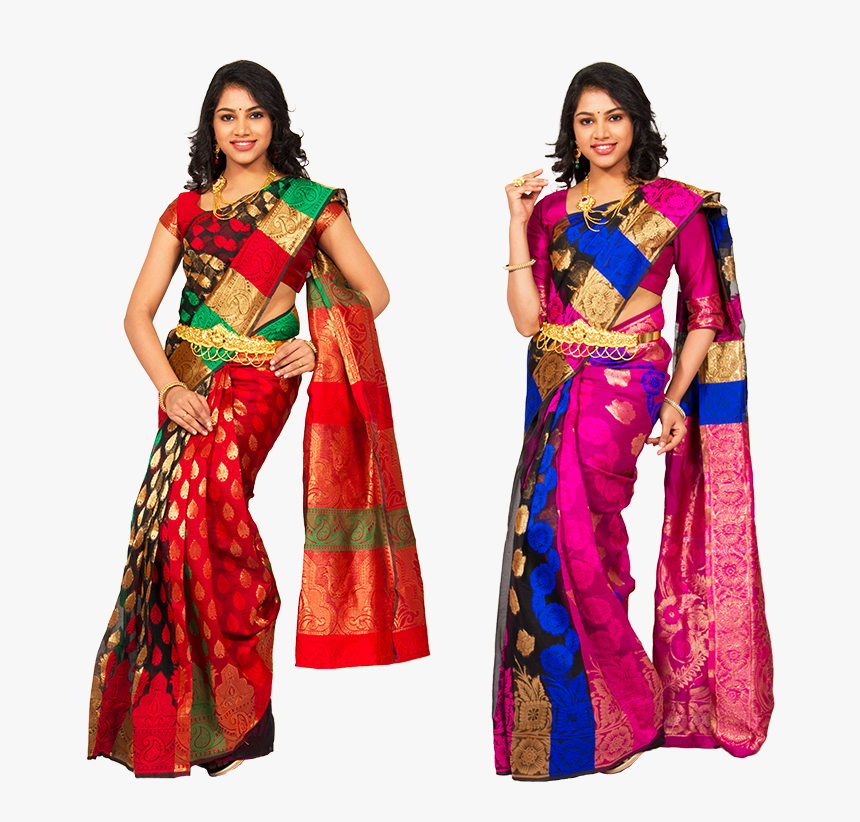 adhisayaa 2 banarasi cotton silk sarees collections silk sarees model hd hd png download transparent png image pngitem adhisayaa 2 banarasi cotton silk sarees