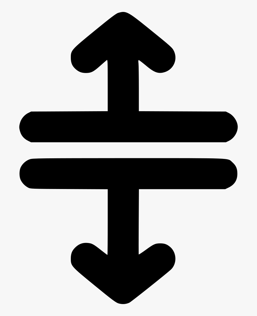 Arrows Split Up Down Lines - Cross, HD Png Download