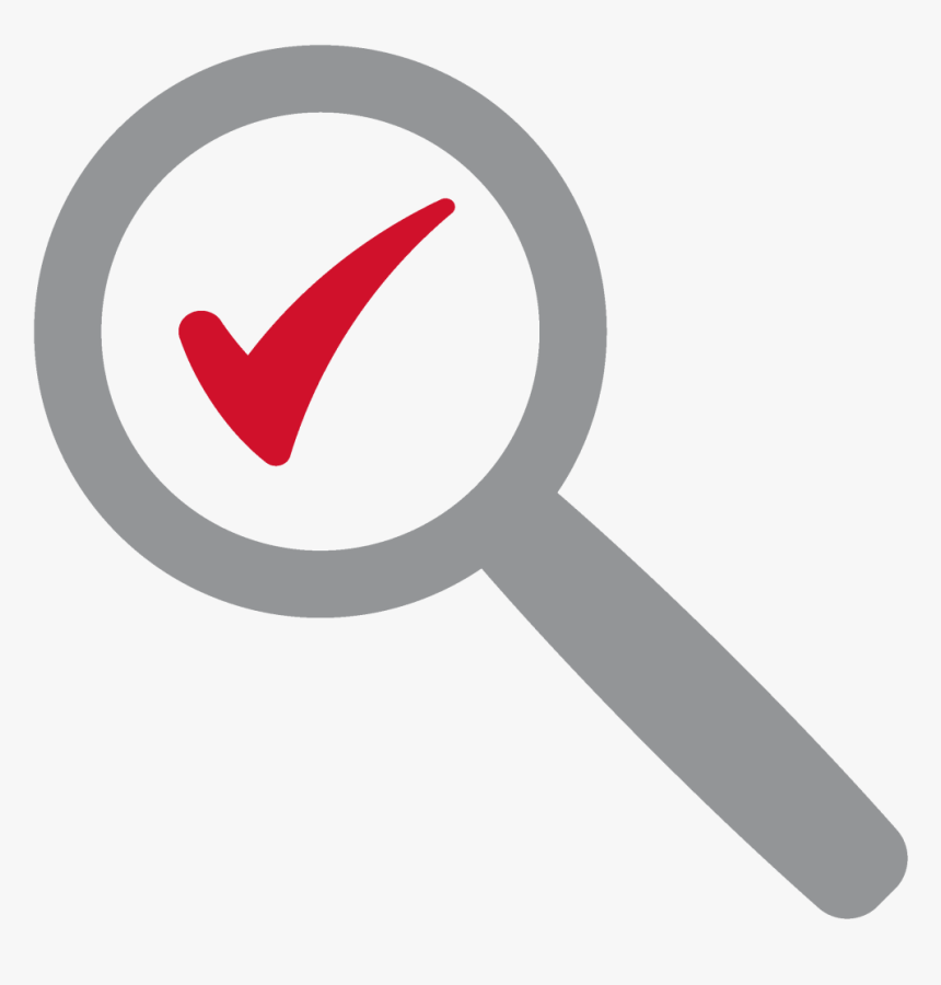 Magnifyingglass Checkmark - Sign, HD Png Download