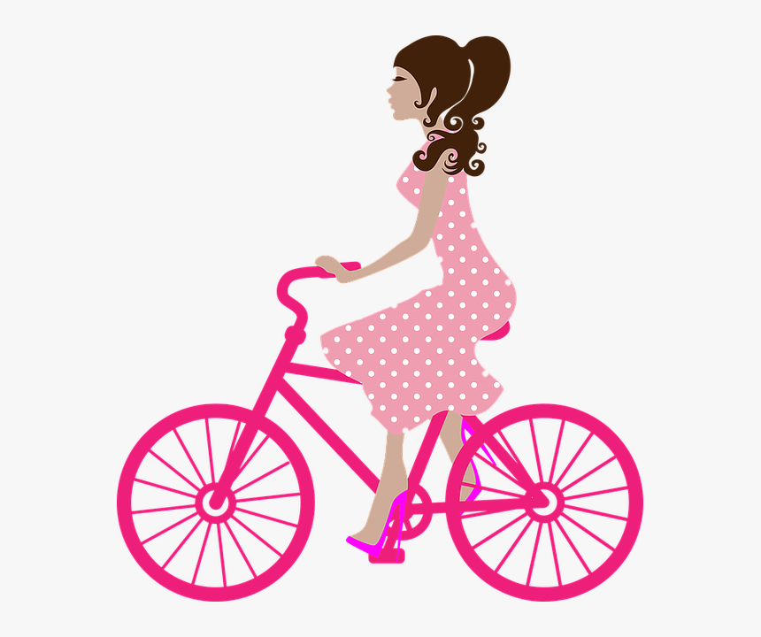 Happy Women S Day - Girl On Bike Png, Transparent Png