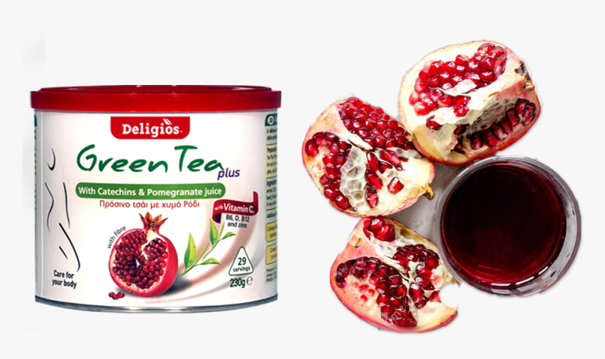 Green Tea Plus Green Tea With Pomegranate - Pomegranate, HD Png Download