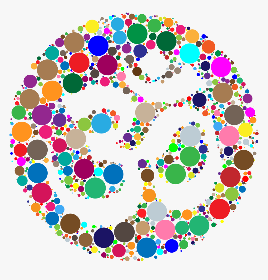 Prismatic Om Symbol Negative Space Circles Clip Arts - Om, HD Png Download