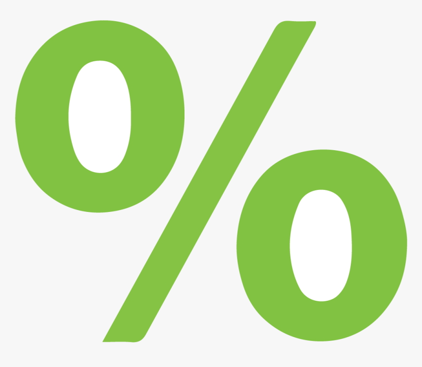 Percent Png - Percentage Sign Green Transparent Png, Png Download