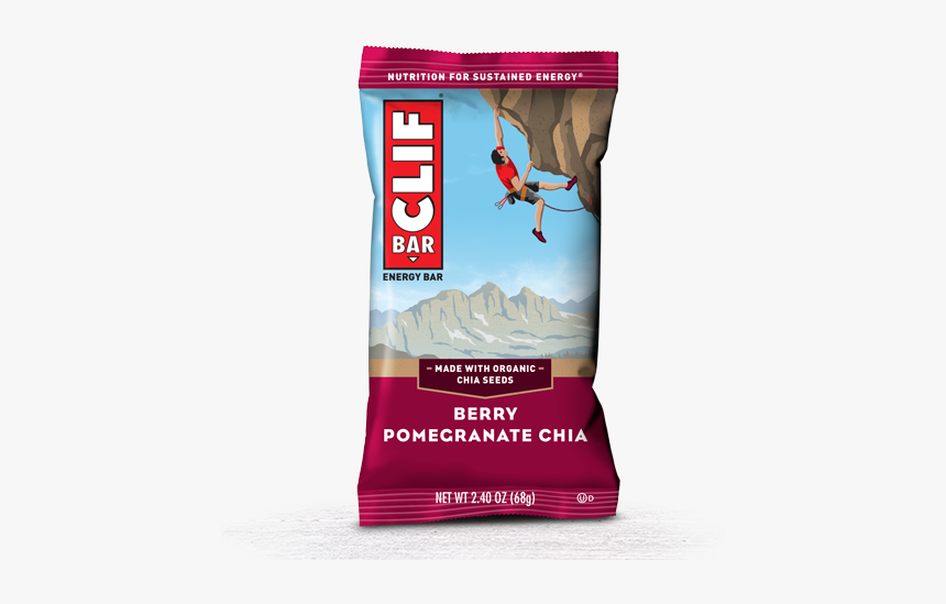 Clif Bar Berry Pomegranate Chia Box/12 Main - Clif Peanut Butter Banana, HD Png Download