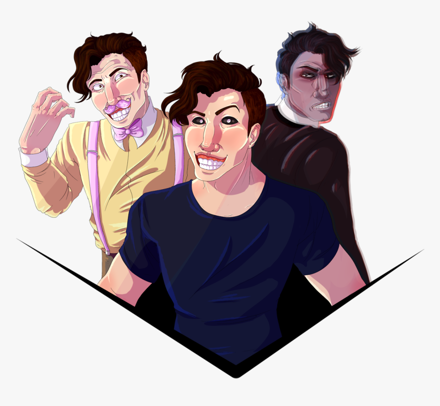 Markiplier Wilford Warfstache Darkiplier Pumpkin Of - Darkiplier And Wilford Warfstache, HD Png Download