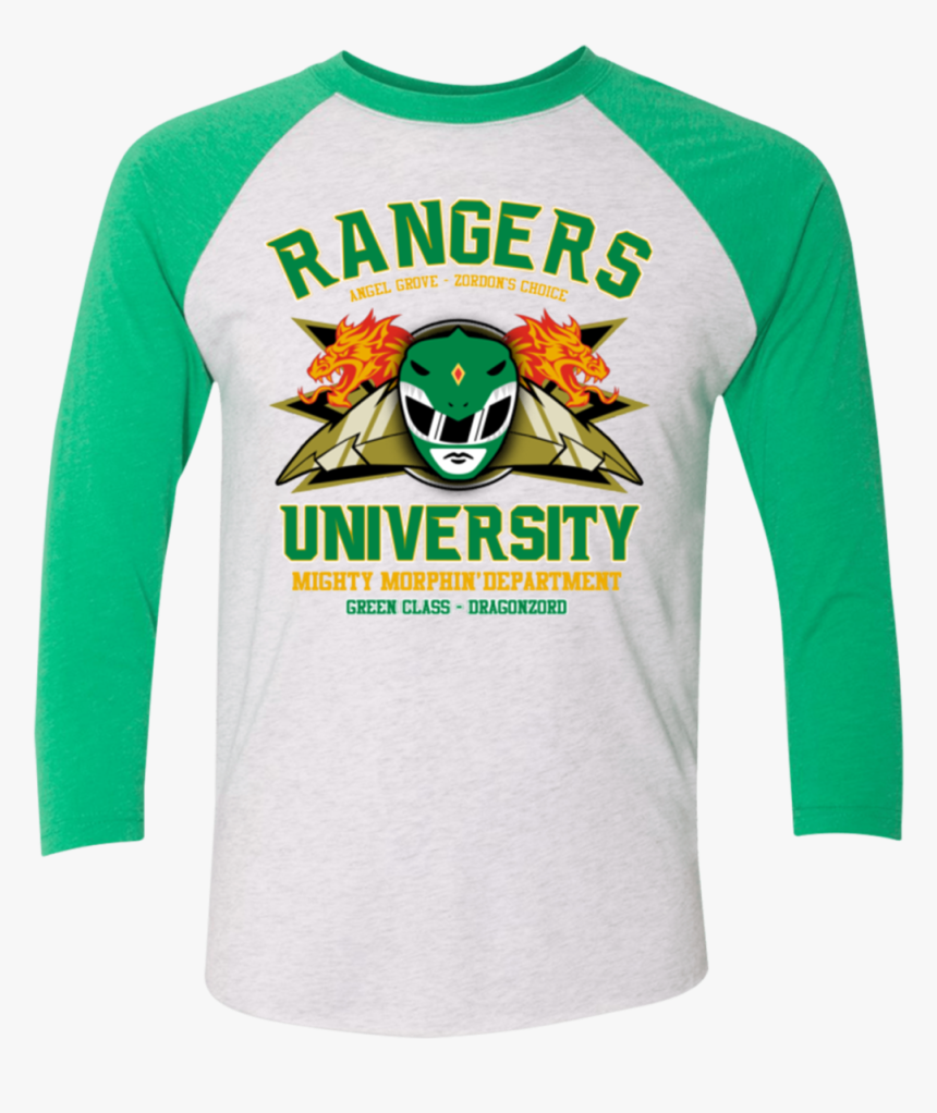 Rangers U Green Ranger Triblend 3/4 Sleeve - Raglan Sleeve, HD Png Download