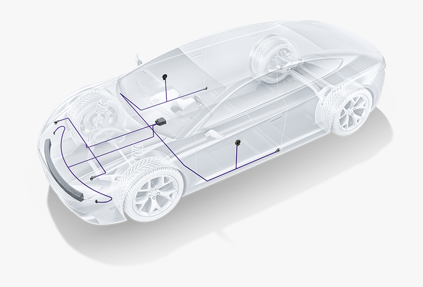 Glasauto Fussgaengerschutzsystem - Transparent Vehicle With Ecu Bosch, HD Png Download