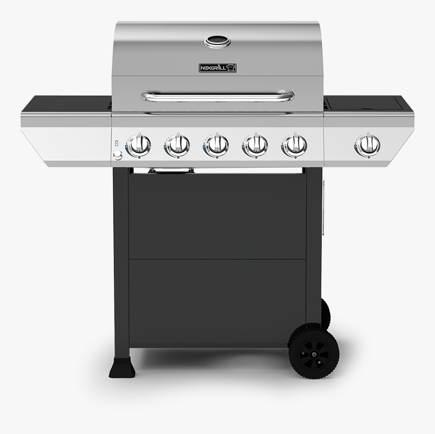5-burner Propane Gas Grill With Stainless Steel Side, HD Png Download