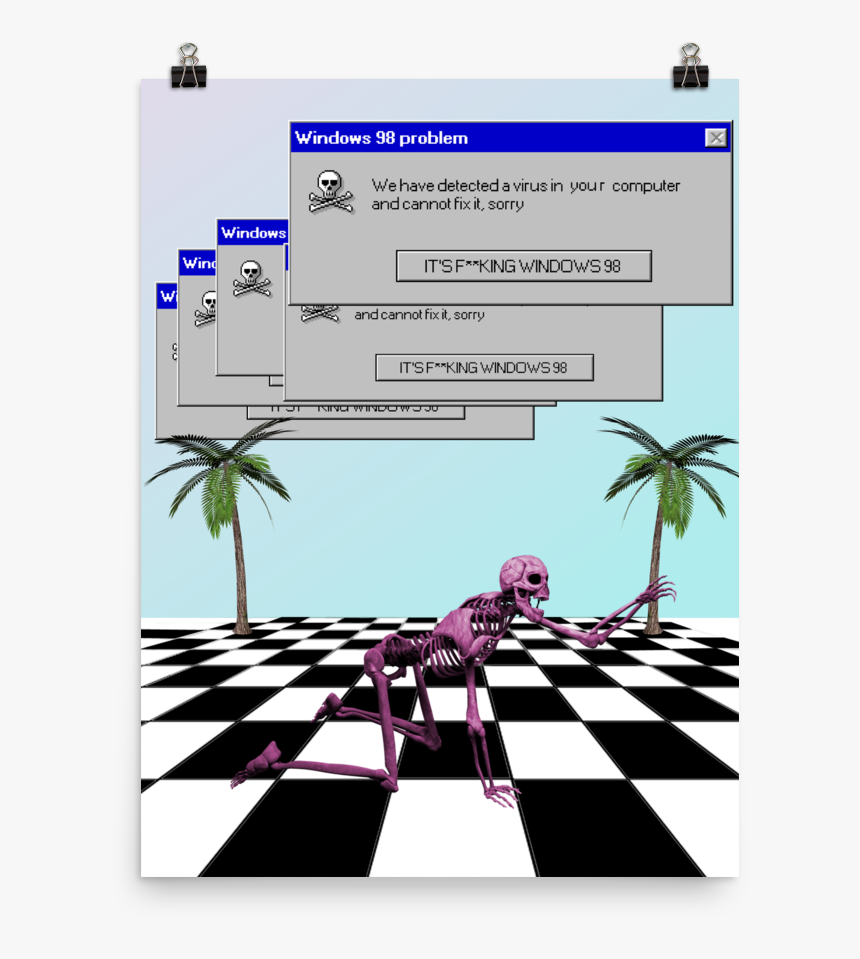 Windows 98 Error - Palm Tree Transparent Background, HD Png Download