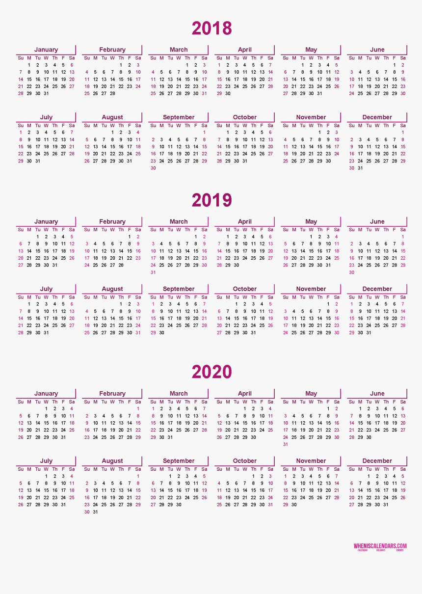 2020 Calendar Png Image File - 2019 2020 Calendar Png, Transparent Png ...