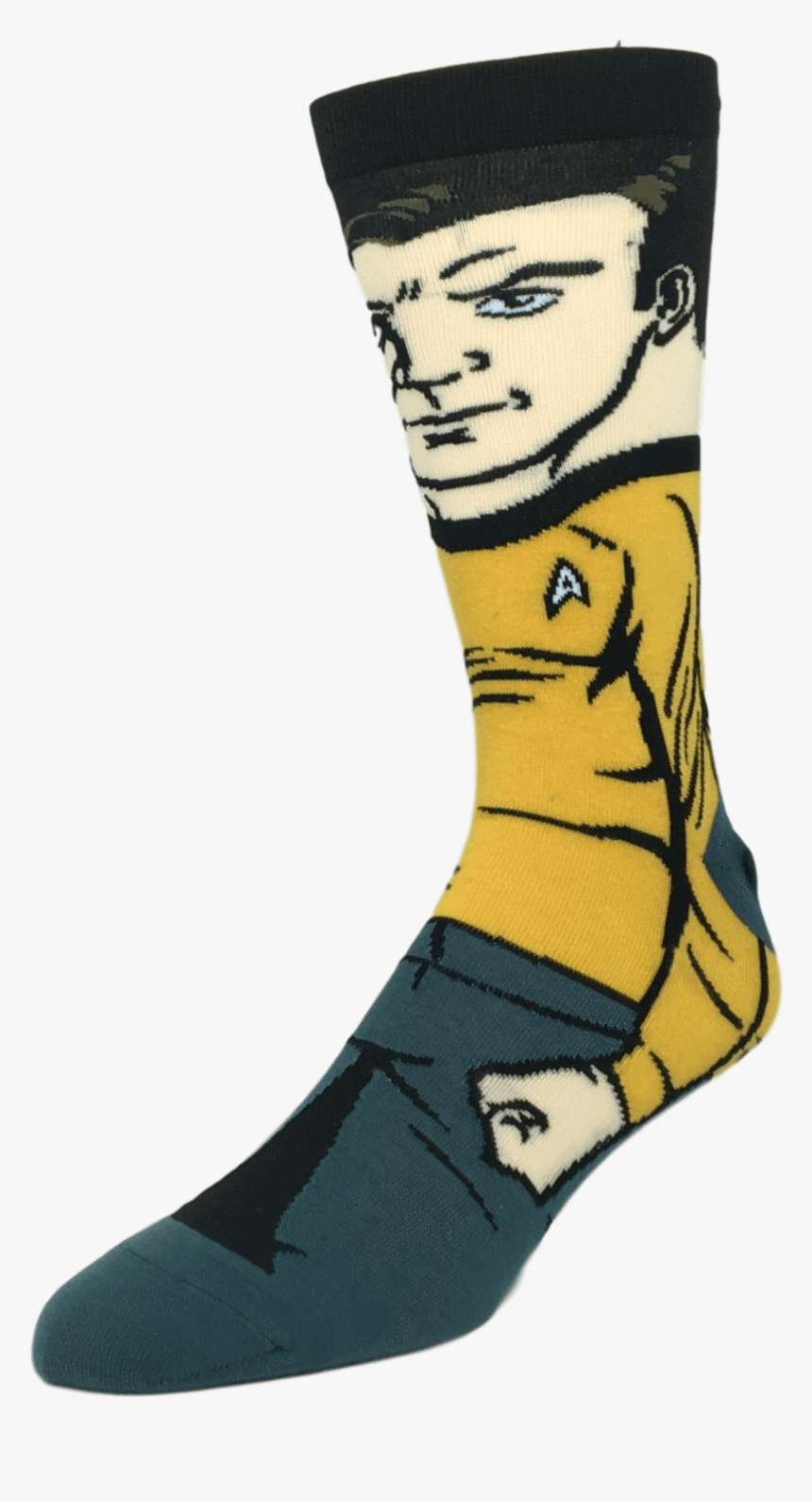 Star Trek Kirk 360 Socks 
 Class - Sock, HD Png Download