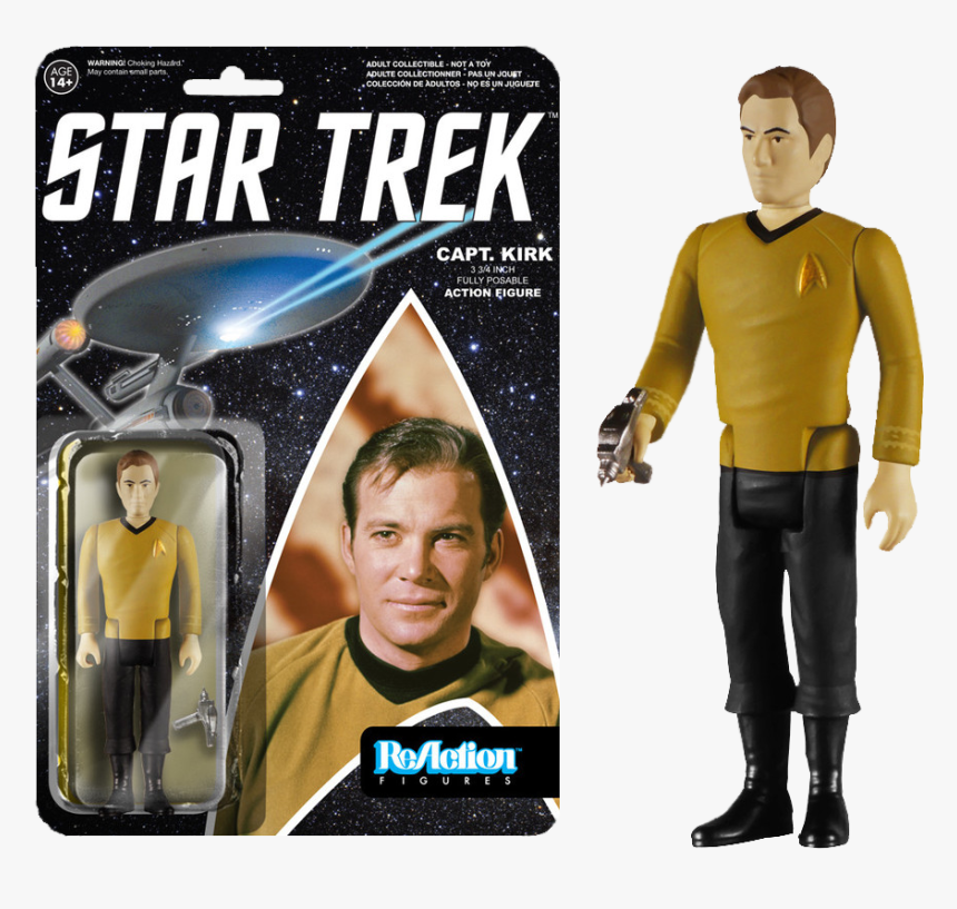 James T Kirk Reaction Figure - Star Trek Action Figures 3 3 4, HD Png Download