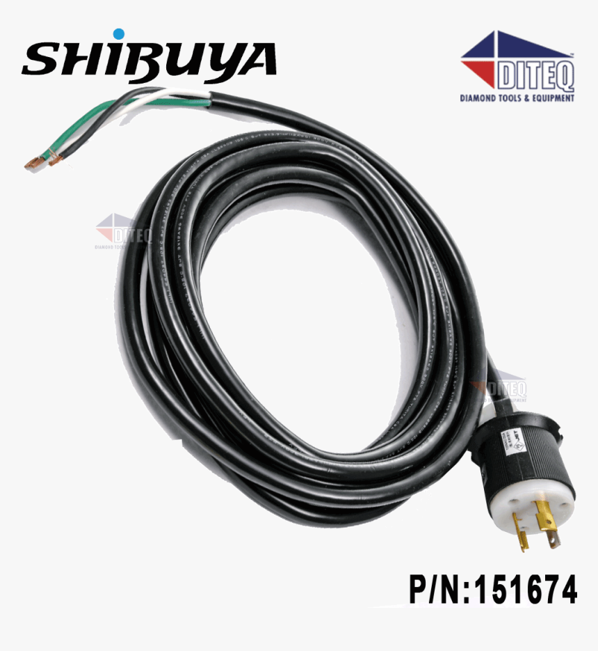 Shibuya Power Cord R 22/r - Drill, HD Png Download