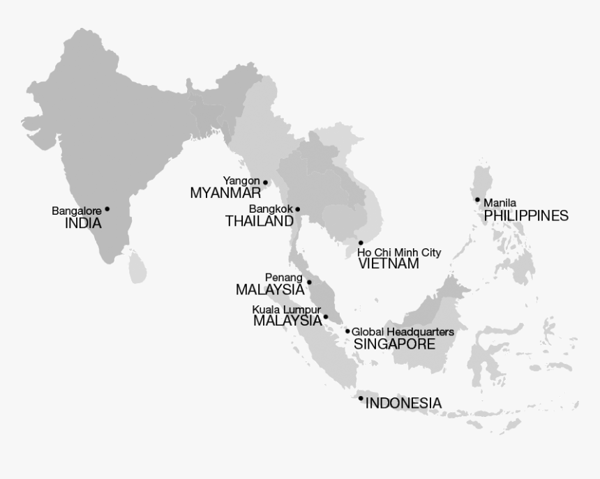 Asian Elephant Current Range, HD Png Download