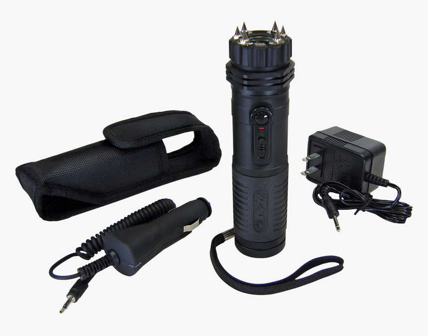 Stun Gun Flashlight With Spikes, HD Png Download