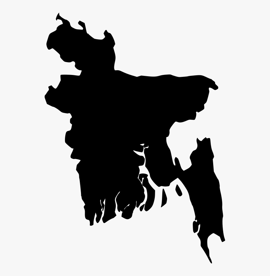 Asia Silhouette At Getdrawings - Bangladesh Map Vector, HD Png Download