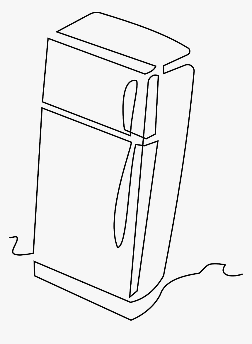 Refrigerator Png Clipart Black And White, Transparent Png