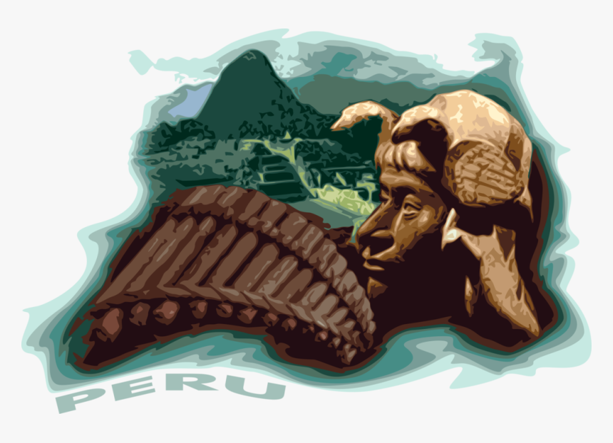 Vector Illustration Of Peru Postcard Design Pan Flute, - Illustration, HD Png Download